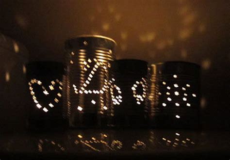 Tea Light Cans Tin Candle Holders Upcycled Candle Holders Candle