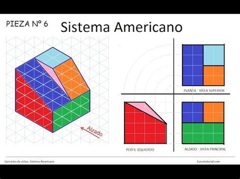 Sistema Americano Ej Ejercicios De Vistas De Dibujo Tecnico