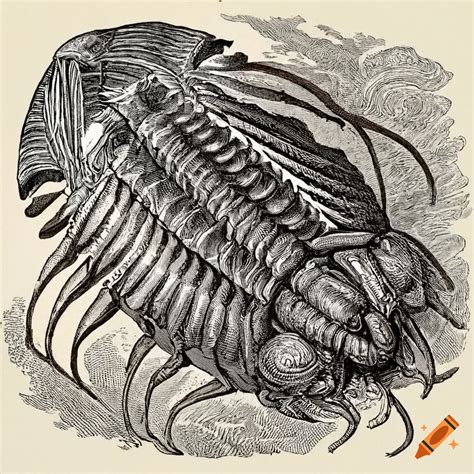 Illustration Of A Trilobite By Gustave Dore On Craiyon