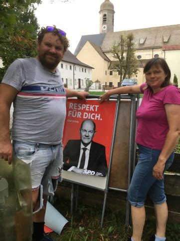 SPD Weyarn Plakatieren für Bundestagswahl