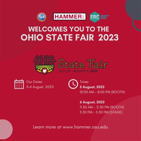 Ohio State Fair 2023 - NSF HAMMER ERC | NSF's HAMMER Engineering ...