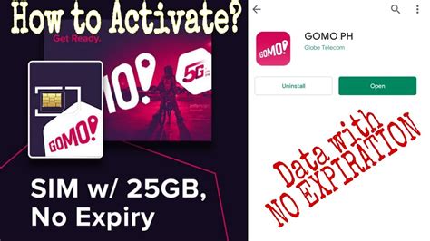 How To Activate Gomo Simcard Data With No Expiration Youtube