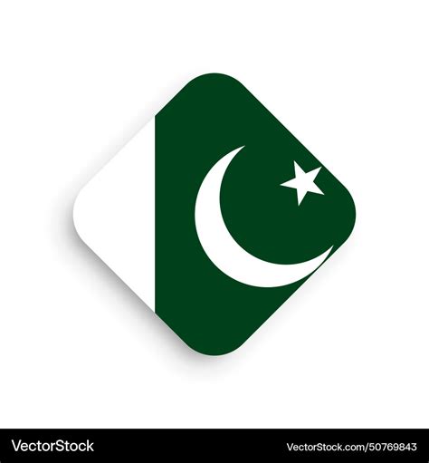 Rhombus Flag Of Pakistan Royalty Free Vector Image