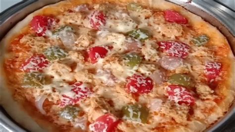 No Oven Chicken Pizza Homemade Chicken Pizza Chicken Pizza Recipe Pizza Recipe With Pizza