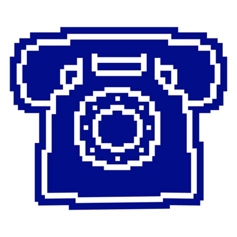 Diseño Png Y Svg De Icono De Teléfono De Píxel Azul Para Camisetas