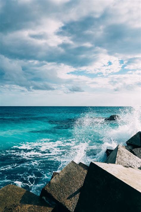 Fotos Gratis Mar Cielo Nubes Horizonte Azul Cuerpo De Agua