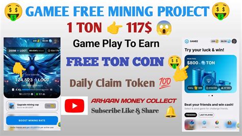 Gamee Free Mining Airdrop Ton Free Daily Loot Mining