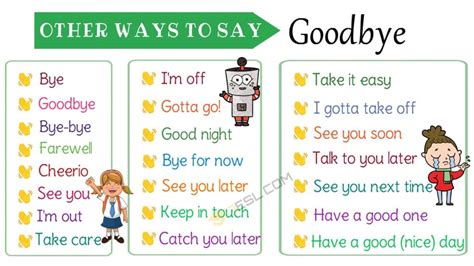 80 Creative Ways To Say Goodbye In English • 7esl