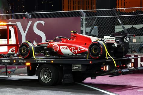 Vasseur Rues Unacceptable Damage To Sainz S Ferrari In Vegas