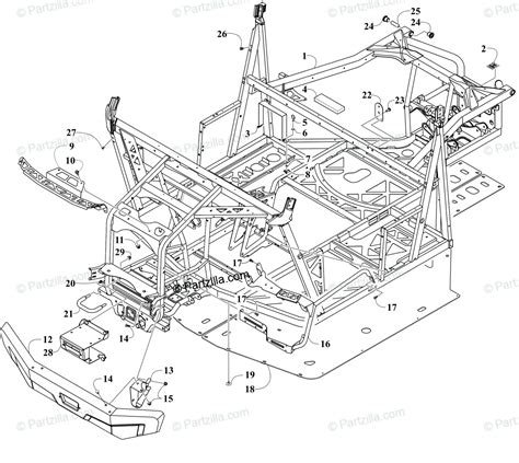 Arctic Cat Side By Side 2020 OEM Parts Diagram For FRAME AND RELATED