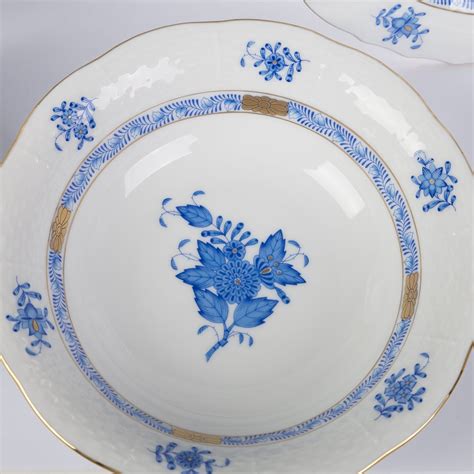 Herend Chinese Bouquet Blue Ab Place Setting 6pce Peters Of Kensington