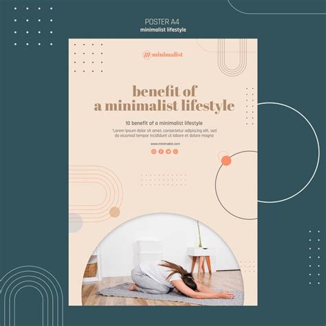 Free PSD | Minimalist lifestyle poster template