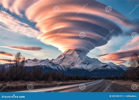 Time-lapse of Lenticular Clouds Shifting Shapes Over a Majestic ...