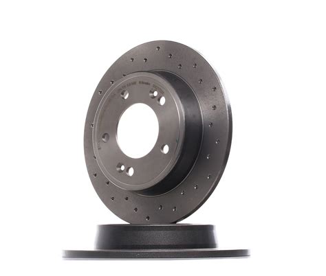 Brake Disc Brembo Xtra Line Perforated Solid Coated With Bolts