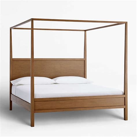 Keane Driftwood King Canopy Bed Reviews Crate And Barrel