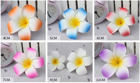 Sallyfashion Foam Artificial Plumeria Rubra Flower Heads Frangipani