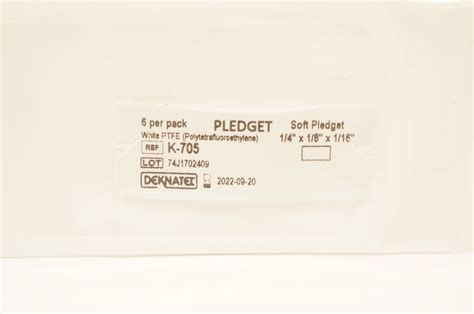 Teleflex K 705 Soft Pledget White Ptfe 14 X 18 X 116inch X Pack Imedsales