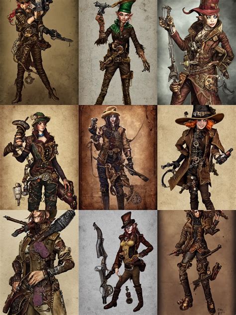 Steampunk Elf Gunslinger Stable Diffusion OpenArt