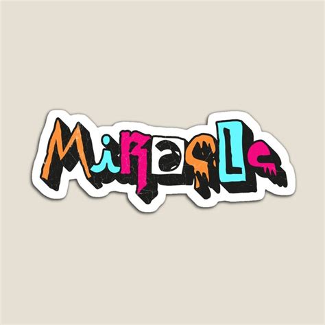 MIRACLE Custom Text Birthday Name Sticker For Sale By Danylo