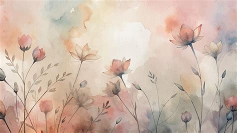 Premium Vector Soft Pastel Floral Watercolor Background