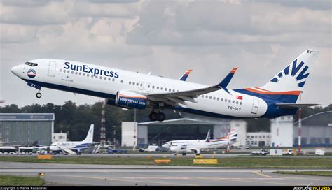 Tc Sey Sunexpress Boeing At Warsaw Frederic Chopin Photo