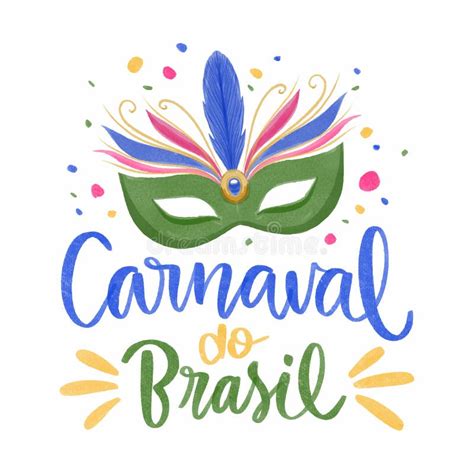 Watercolor Brazilian Carnival Illustration Vector Illustration Stock