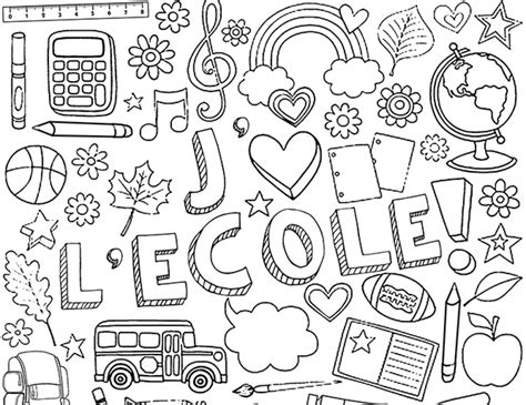 Coloriages Pour La Rentree Des Classes Coloriage De La Rentree Des