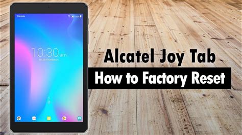 How To Reset Alcatel Tablet Robots Net