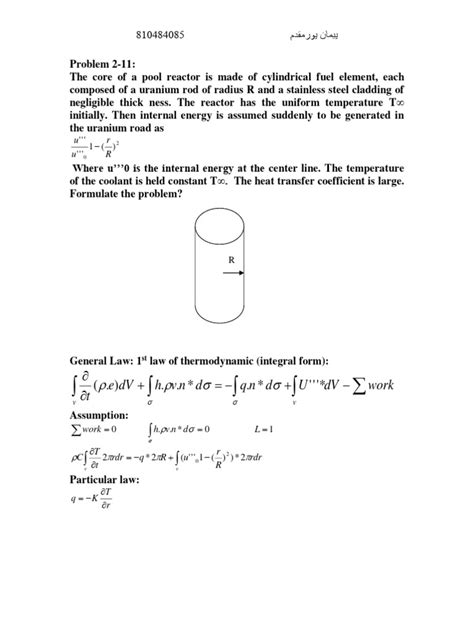 2 11 Advanced Heat Conduction Solved Problem Vedat Arpaci Pdf Nuclear Fuel Physical Sciences