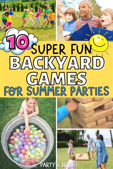 10 Best Backyard Games For Summer Parties For Kids And Adults Party