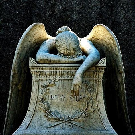 Angel Of Grief Weeping Angel Angel Statues Cemetery Angels