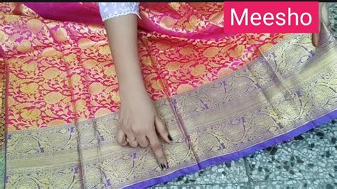 Meesho Latest Festive Kanjeevaram Pattu Saree Meesho Sarees Haul