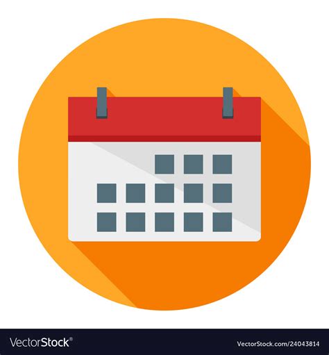 Calendar Business Flat Icon Modern Style Vector Image