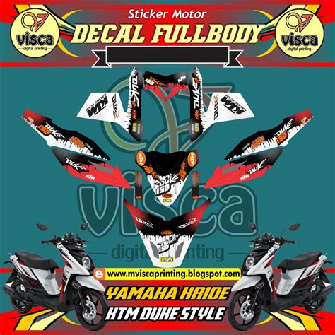 Jual Stiker Variasi Motor Xride Decal Striping Full Body Xride Ktm Duke