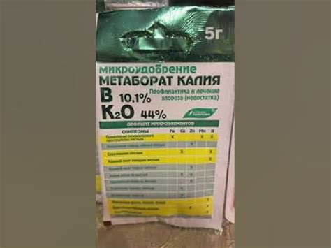 Если растениям не хватает бора.... Метаборат Калия - аналог борной ...