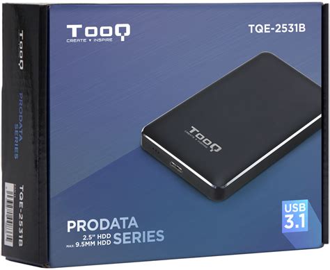 Caixa HDD Tooq 2 5 SATA 9 5mm UASP USB 3 1 Gen 1 Preto