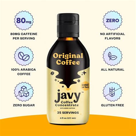 Javy Coffee Concentrate 35 Servings Cold Brew Coffee Perfect For Instant Iced Coffee