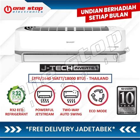 SHARP AH X18ZY AC Split J Tech Inverter 2PK THAILAND One Stop Electronic