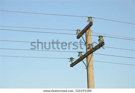 Construction Mounting Overhead Power Lines On Stock Photo (Edit Now ...