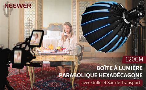 Neewer Cm Bo Te Lumi Re Parabolique Hexad Cagone Softbox Avec