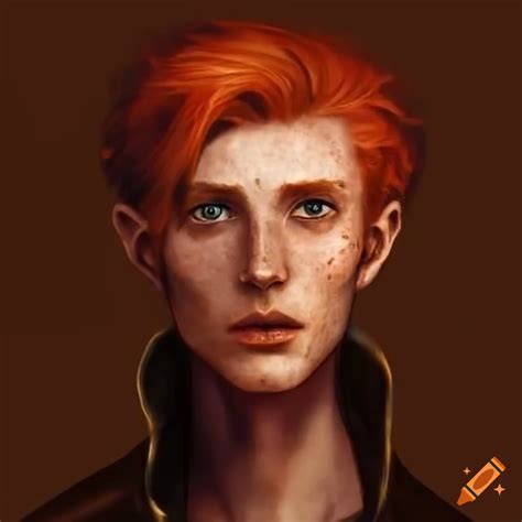 Fantasy Novel Character With Red Hair And Hazel Eyes On Craiyon