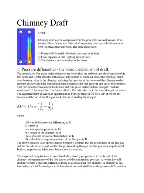 Chimney Draft | PDF | Chimney | Applied And Interdisciplinary Physics