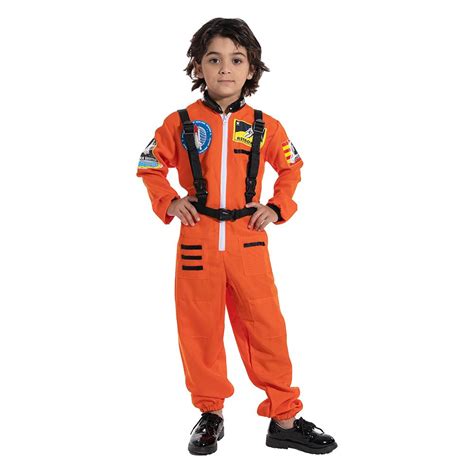 Compre Fantasia Infantil Laranja De Astronauta Da NASA Traje Espacial