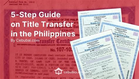 5 Step Guide On Title Transfer In The Philippines