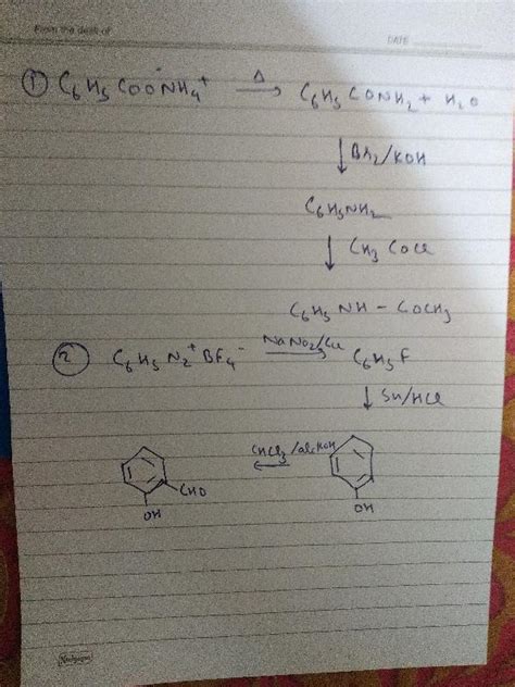 Br Koh Ch Cocl Pyridine R Complete The Following Reactions A