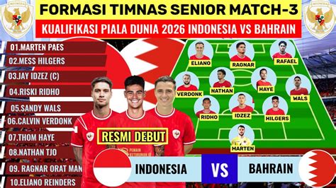 Tambah Amunisi Lini Serang Formasi Tangguh Indonesia Vs Bahrain