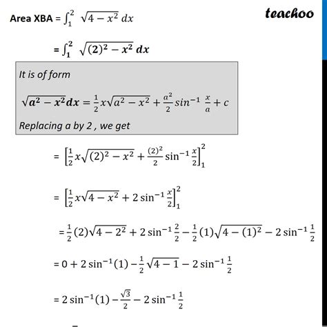 Sqp Class Using Integration Find Area Of Region X Y Y