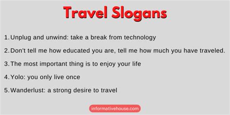 180+ Catchy Travel Slogans and Travel Taglines for Tours! - Informative ...