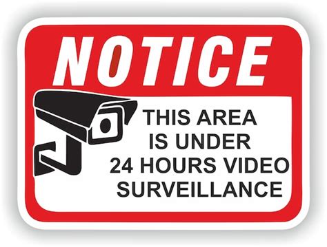 This Area Is Under 24 Hours Video Surveillance Sticker For Etsy