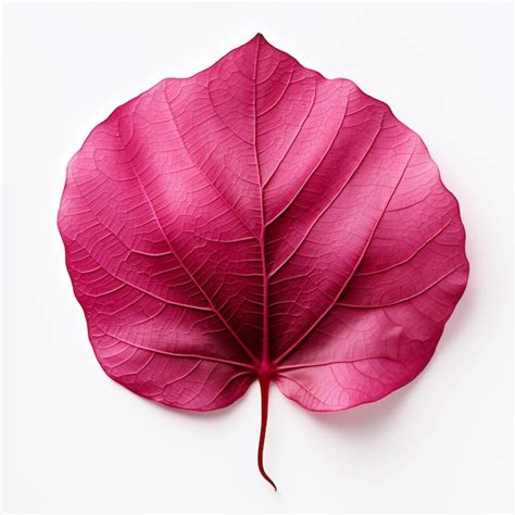 Premium AI Image | Isolated of a Wide Red Redbud Leaf on White Backgro ...